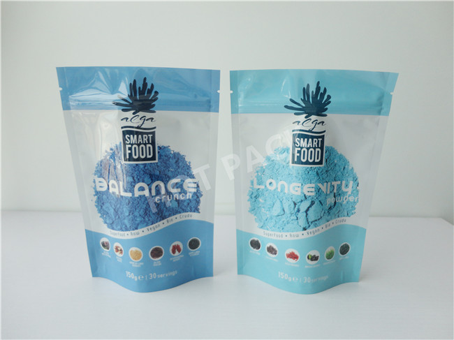 Hot Laminating Custom Stand Up Zipper Pouch Bags For 3 In 1 14days Teatox