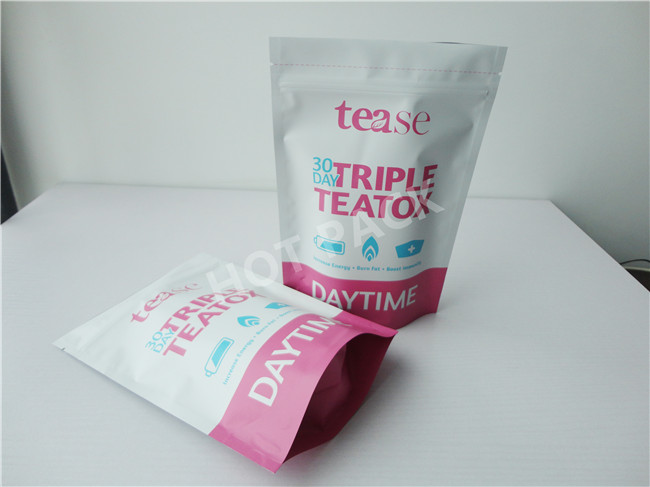 Reclosable Plastic Sealable Stand Up Pouch Bags With Tear Notch Moisture Proof