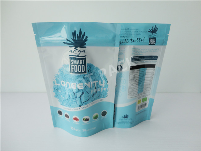 OEM Service Food Safe Ziplock Stand Up Foil Pouches , Clear Resealable Plastic Bags