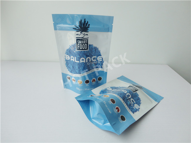 Whey Protein Powder Laminatied Smart Food Balance Cruch Stand Up Pouch