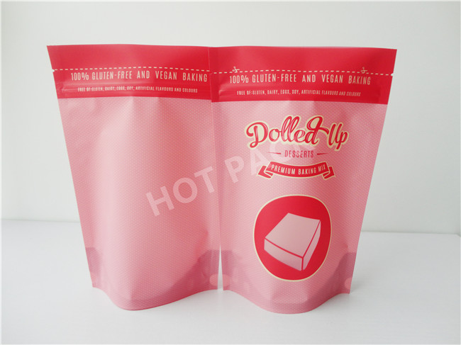 100 % Gluten Free And Vegan Baking Laminated Stand Up Bag With Ziplock