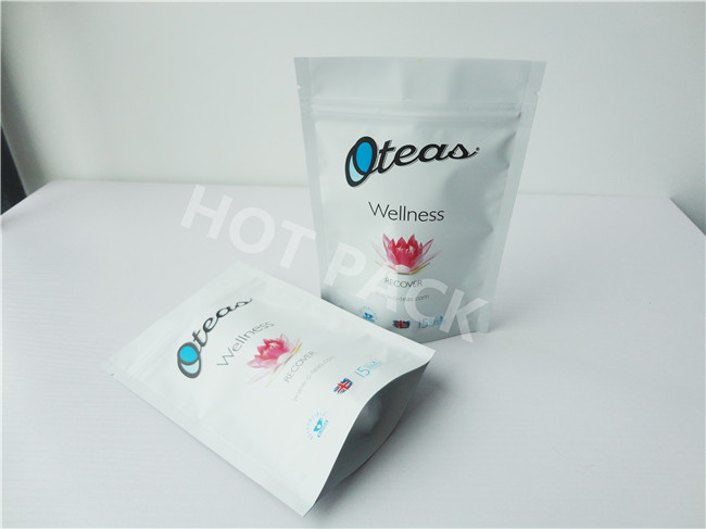 OMG Skyes Resealable Green Printing Ziplock Stand Up Pouches With Window