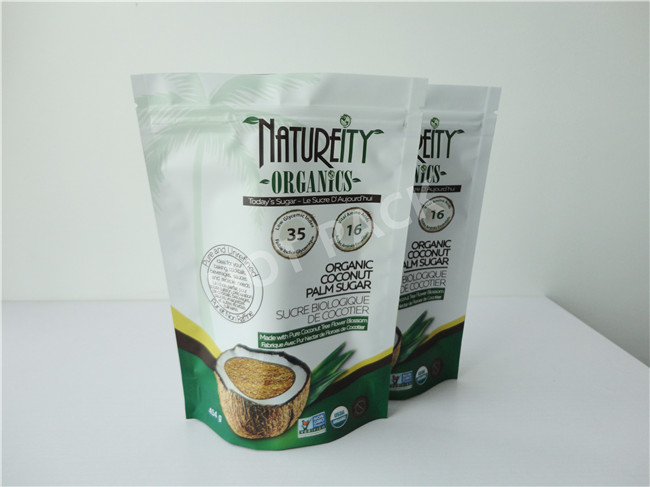 Custom Made Food Stand Up Zipper Pouch Bags , Flexible Packaging Plastic Bags