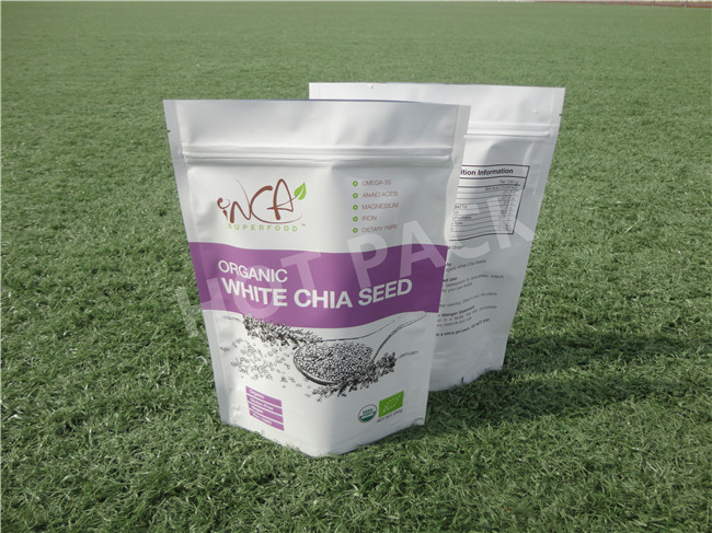 Food Grade Stand Up Plastic Pouch Packaging Customized 0 - 9 Colors Vapor Proof