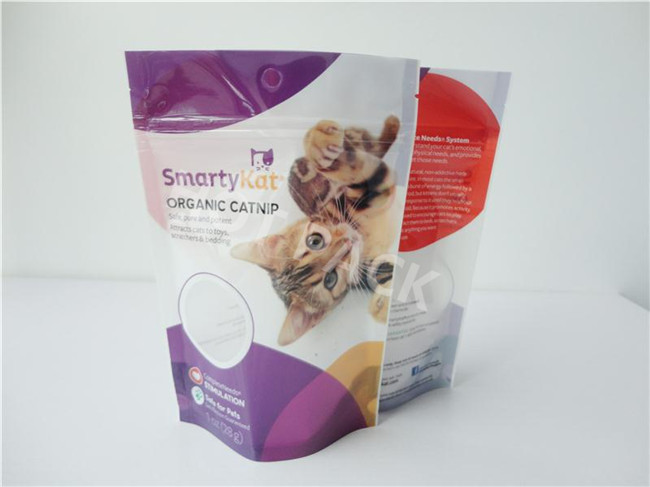 Moisture Proof Kraft Paper Stand Up Ziplock Bags , Tear Notch Stand Up Barrier Pouches
