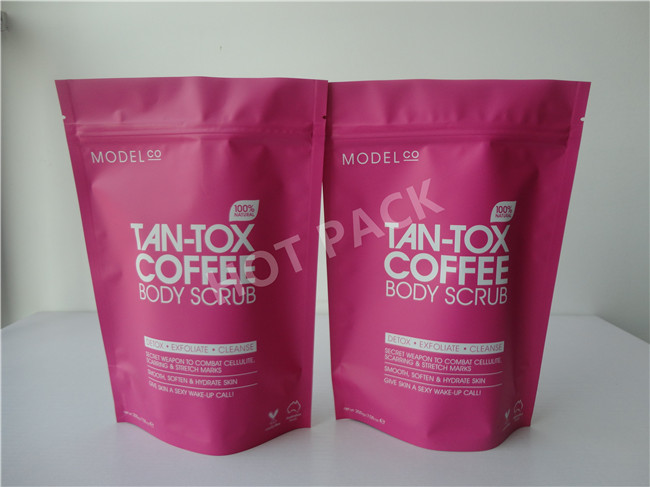 Eco - Friendly Resealable Printed Stand Up Pouches With Zipper Green Color