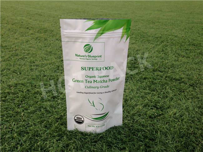 Customized Size Printed Stand Up Pouch Packaging , Plastic / Kraft Paper Stand Up Pouch