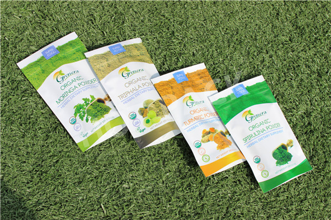 Customized Size Printed Stand Up Pouch Packaging , Plastic / Kraft Paper Stand Up Pouch