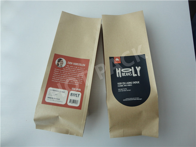 White Color Kraft Stand Up Pouches With Zipper , Face Cosmetics Mask Bag