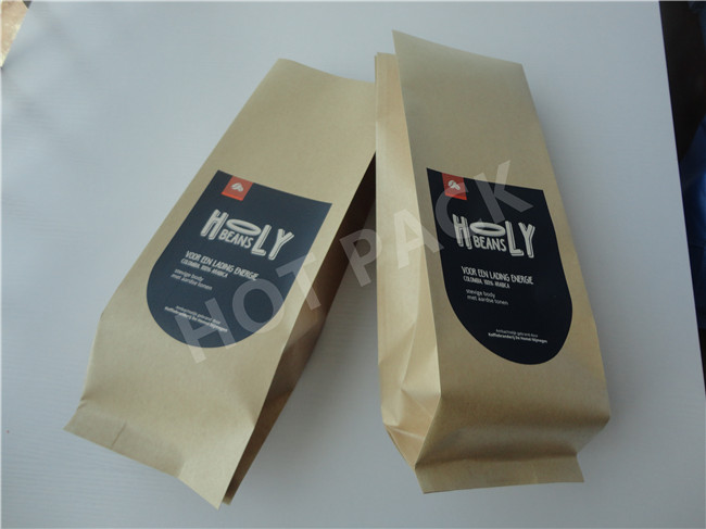 White Color Kraft Stand Up Pouches With Zipper , Face Cosmetics Mask Bag