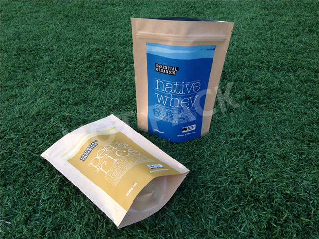 200g Coffee Scrub Packaging Bag Resealable Kraft Paper Pouch Foil Lined