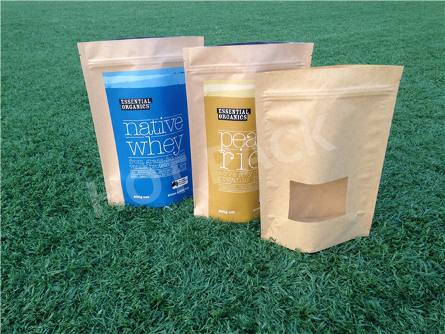 200g Coffee Scrub Packaging Bag Resealable Kraft Paper Pouch Foil Lined