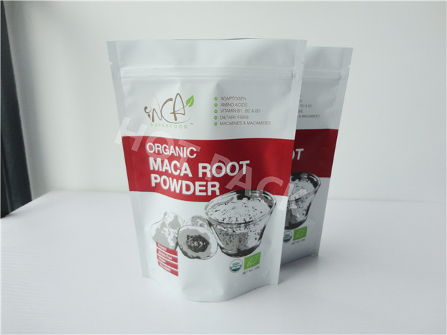 BOPP Material Stand Up Tea Packaging Pouch Bags Self Adhesive Micro Perforated