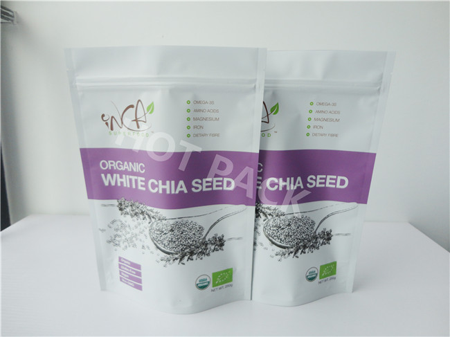 500g Granola Oatmeal Stand Up Pouch Bag Packaging , Custom Printed Three Side Seal Bag