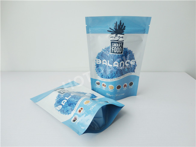 Laminatied Resealable Smart Food Balance Cruch Stand Up Pouch With Ziplock