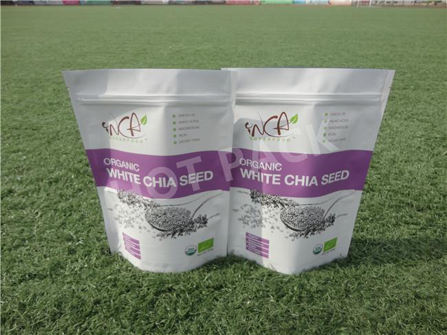 Top Zip Lock Plastic Stand Up Pouches , High Transparency Custom Food Packaging Bags