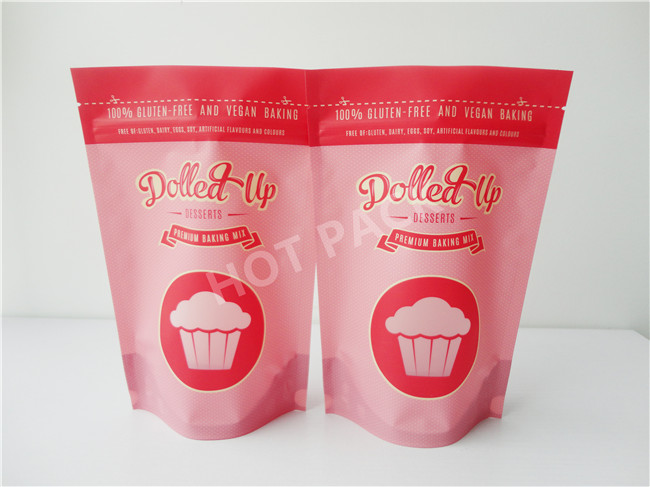 Hot Laminating Resealable Stand Up Zipper Pouch , Flexible Packaging Pouches