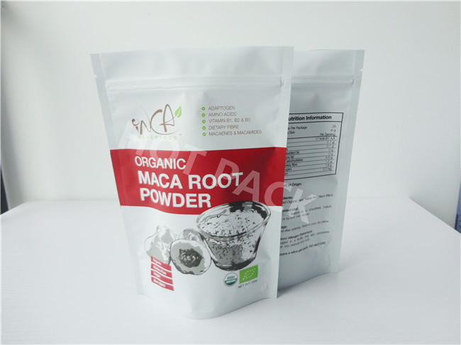 Laminated Foil Printed Stand Up Pouches With Tear Notch High Temperature Resistance