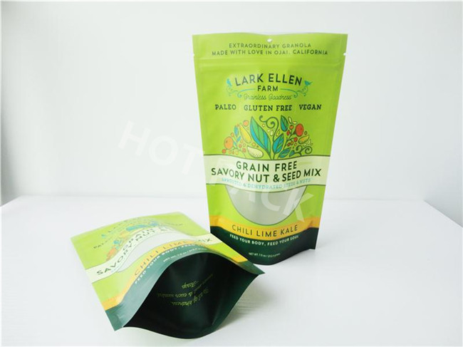 Purple Color Food Packaging Pouches For Organic Quinoa / Currants / Chocolate