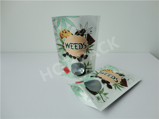 Food Grade Clear Window Plastic Snack Packaging Bags Self Adhesive Durable