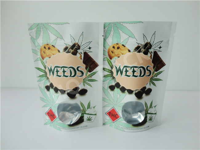 Food Grade Clear Window Plastic Snack Packaging Bags Self Adhesive Durable