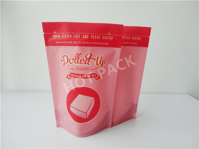Red Color Flexible Snack Stand Up Packaging Pouch Bags Excellent Barrier Capacity