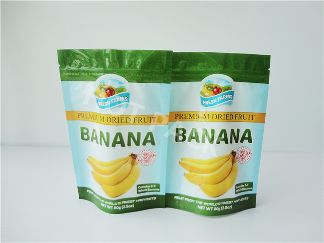 Laminated Resealable Stand Up Snack Packaging Bags With Transparent Window