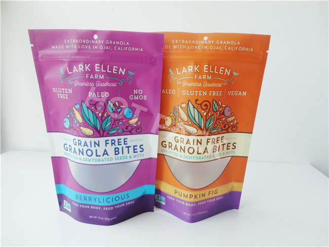 Food Grade Undercover Quinoa Chocolate Snack Stand Up Packaging Pouch