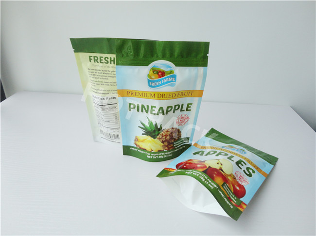 Oganic First Choice Candy  Blue Printing Stand Up Packaging Pouch With Window