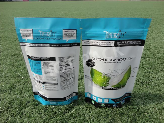 Laminated Resealable Gravure Printed Stand Up Packaging Bags Aluminum Foil Lined