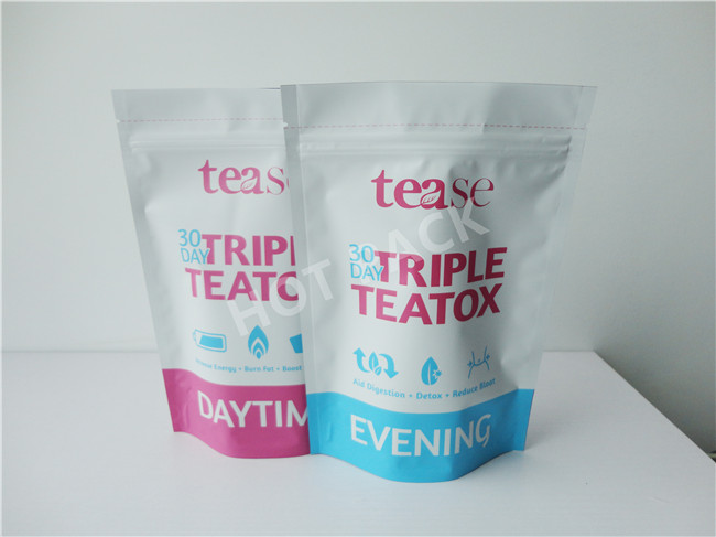 Enviroment Friendly Aluminum Foil Packaging Bags Free Standing Hot Laminating