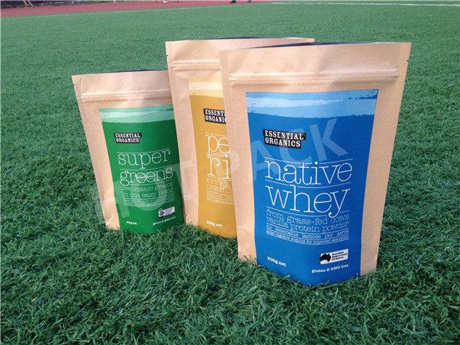MOPP / PE Stand Up Powder Packaging Bags , Plastic Pouch Food Packaging