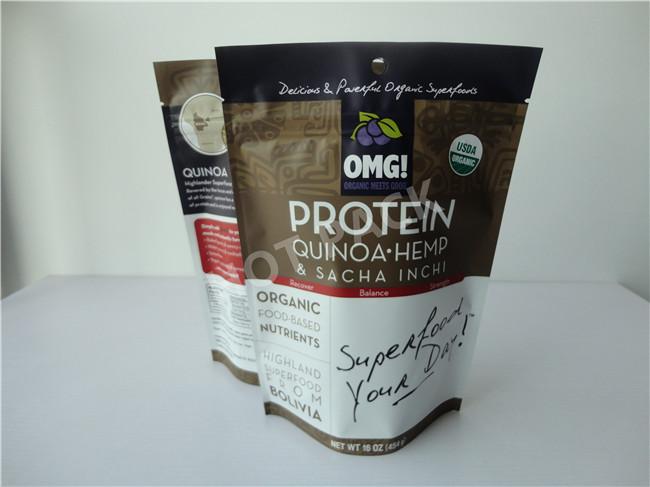 Gold Printed Laminated Foil Pet Plastic Food Packaging Bags Environmentally Friendly