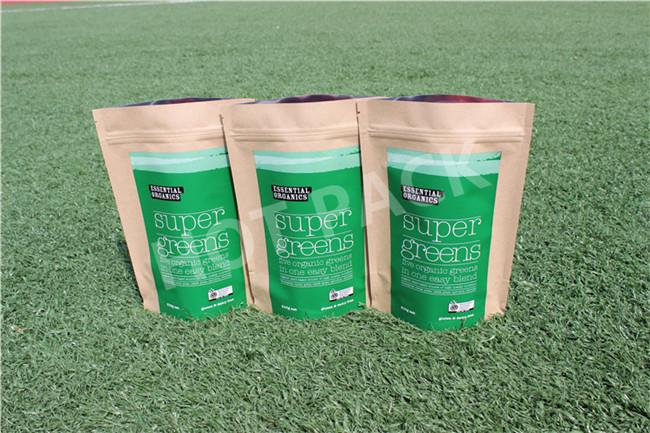 El Mercadito Btologico Resealable Zipper Kraft Paper Packaging Bags With Window
