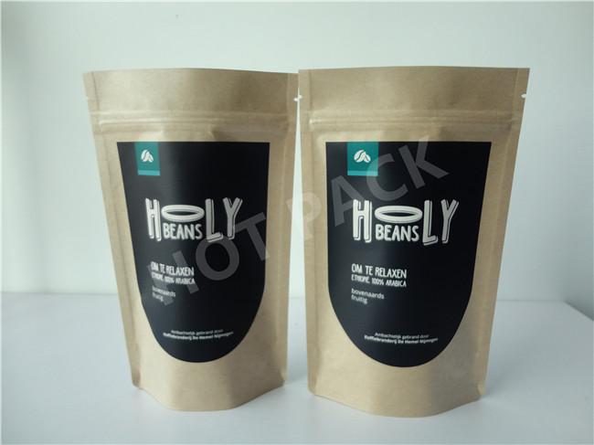 Eco Friendly Chocolate Stand Up Packaging Bags With Zipper Foil Lined Heat Sealed