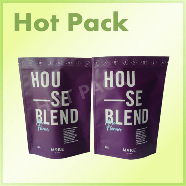 500g printed stand up brown kraft paper with zipper