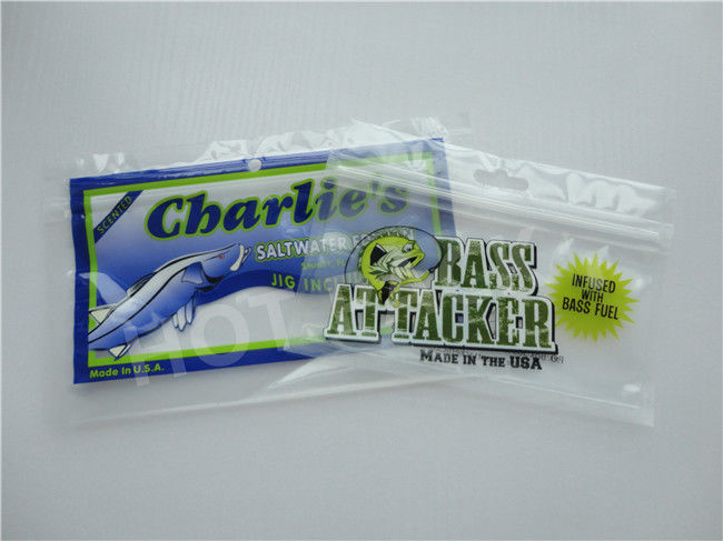 Plastic Laminated Foil Fishing Worm Bag Environmental Protection Glossy  Finish