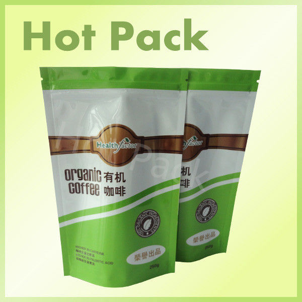 Organic Coffee self standing plastic food packaging bags