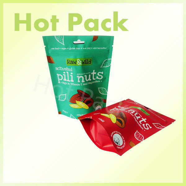 glossy ziplock stand up bag for Pili Nuts