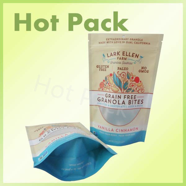 stand up aluminum foil stand up pouch wih oval window