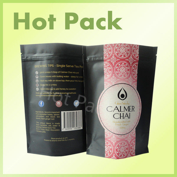 stand up kraft paper foil bag with zip lock