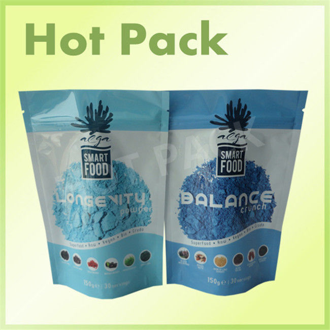 stand up pouch with ziplock food packaging aluminum plastic bags