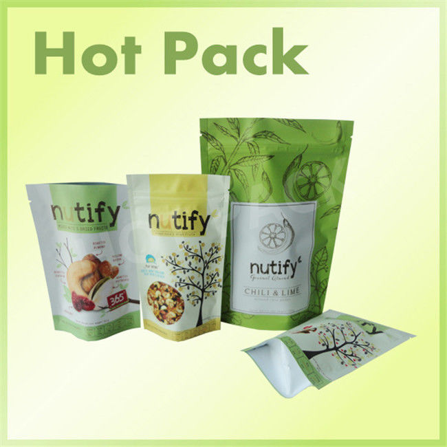 zipper matte finished stand up foil bag for Peanuts