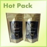 Gold color pet food packing bag