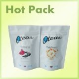stand up doypack aluminum foil ziplock pouch with tear notch