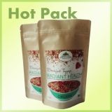 Factory sales ziplock stand up kraft paper bag