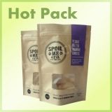 zipper window kraft brown paper bag