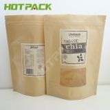 Resealable Zipper Kraft Paper Food Packaging Bags