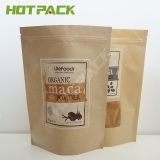 Kraft Pouch For Snacks With Window Front