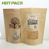 Stand Up Pouches With Zipper For Food Packaging